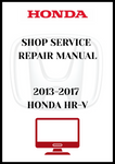 2013-2017 HONDA HR-V SHOP SERVICE REPAIR MANUAL - PDF