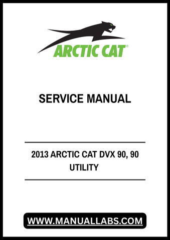 Unlock the full potential of your 2013 Arctic Cat DVX 90 with our comprehensive Utility Service Manual in PDF format. This essential guide is designed to provide you with detailed insights and step-by-step instructions for maintenance, troubleshooting, and repairs, ensuring your ATV runs smoothly and efficiently.