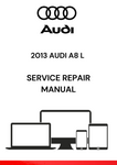 The 2013 Audi A8 L Service Repair Manual is a detailed guide that provides comprehensive instructions for maintaining, diagnosing, and repairing the 2013 Audi A8 L, the long-wheelbase luxury sedan from Audi.