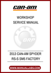 UNLOCK THE FULL POTENTIAL OF YOUR 2013 CAN-AM SPYDER RS-S SM5 WITH OUR COMPREHENSIVE FACTORY WORKSHOP SERVICE MANUAL IN PDF FORMAT. THIS ESSENTIAL GUIDE IS DESIGNED TO PROVIDE YOU WITH DETAILED INSIGHTS INTO MAINTENANCE, TROUBLESHOOTING, AND REPAIR PROCEDURES, ENSURING YOUR VEHICLE OPERATES AT PEAK PERFORMANCE.

WITH EASY-TO-FOLLOW INSTRUCTIONS AND CLEAR DIAGRAMS, THIS MANUAL EMPOWERS BOTH NOVICE AND EXPERIENCED MECHANICS TO TACKLE ANY SERVICE TASK WITH CONFIDENCE. FROM ROUTINE MAINTENANCE TO COMPLEX REPAIR