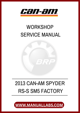 UNLOCK THE FULL POTENTIAL OF YOUR 2013 CAN-AM SPYDER RS-S SM5 WITH OUR COMPREHENSIVE FACTORY WORKSHOP SERVICE MANUAL IN PDF FORMAT. THIS ESSENTIAL GUIDE IS DESIGNED TO PROVIDE YOU WITH DETAILED INSIGHTS INTO MAINTENANCE, TROUBLESHOOTING, AND REPAIR PROCEDURES, ENSURING YOUR VEHICLE OPERATES AT PEAK PERFORMANCE.

WITH EASY-TO-FOLLOW INSTRUCTIONS AND CLEAR DIAGRAMS, THIS MANUAL EMPOWERS BOTH NOVICE AND EXPERIENCED MECHANICS TO TACKLE ANY SERVICE TASK WITH CONFIDENCE. FROM ROUTINE MAINTENANCE TO COMPLEX REPAIR