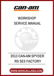 DON'T MISS OUT ON THE OPPORTUNITY TO ENHANCE YOUR OWNERSHIP EXPERIENCE. DOWNLOAD THE 2013 CAN-AM SPYDER RS SE5 FACTORY WORKSHOP SERVICE MANUAL TODAY AND TAKE CONTROL.