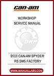 DON'T LEAVE YOUR VEHICLE'S PERFORMANCE TO CHANCE. INVEST IN THE 2013 CAN-AM SPYDER RS SM5 FACTORY WORKSHOP SERVICE MANUAL TODAY AND GAIN THE CONFIDENCE TO TACKLE ANY SERVICE.