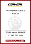 
DON'T LET MINOR ISSUES TURN INTO MAJOR PROBLEMS. INVEST IN THE 2013 CAN-AM SPYDER ST SE5 FACTORY WORKSHOP SERVICE MANUAL TODAY AND KEEP YOUR RIDE IN TOP SHAPE FOR YEARS TO COME