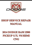 2014 DODGE RAM 2500 PICKUP 5.7L V8 HEMI CNG SHOP SERVICE REPAIR MANUAL - PDF