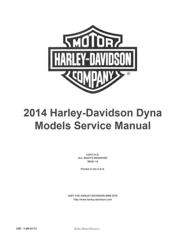 Unlock the full potential of your 2014 Harley-Davidson Dyna with the comprehensive Service Manual 99481-14, available in a convenient PDF format. This essential guide covers all models including FXDB, FXDC, FXDWG, FLD, FXDF, and FLHX, providing detailed instructions for maintenance, troubleshooting, and repairs. With clear diagrams and step-by-step procedures, you'll gain the confidence to tackle any service task, ensuring your bike runs smoothly and efficiently. Don't miss out on this invaluable resource
