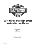 Unlock the full potential of your 2016 Harley-Davidson Street series with the comprehensive Service Manual (99611-16) for the Street 500, Street 750, and Street Rod models. This PDF file is an essential resource for both novice and experienced riders, providing detailed maintenance procedures, troubleshooting tips, and specifications to keep your bike running smoothly. With easy navigation and clear illustrations, you'll have everything you need at your fingertips to ensure your motorcycle remains in peak
