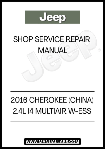 DISCOVER THE ULTIMATE RESOURCE FOR MAINTAINING YOUR 2016 JEEP CHEROKEE WITH THE COMPREHENSIVE SHOP SERVICE REPAIR MANUAL. THIS ESSENTIAL GUIDE IS SPECIFICALLY DESIGNED FOR THE 2.4L I4 MULTIAIR W-ESS MODEL, PROVIDING YOU WITH DETAILED INSTRUCTIONS AND INSIGHTS TO KEEP YOUR VEHICLE RUNNING SMOOTHLY.