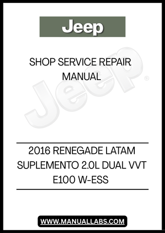 DISCOVER THE ULTIMATE RESOURCE FOR MAINTAINING YOUR 2016 JEEP RENEGADE WITH THE LATAM SUPLEMENTO 2.0L I4 TURBO DIESEL SHOP SERVICE REPAIR MANUAL. THIS COMPREHENSIVE GUIDE IS DESIGNED SPECIFICALLY FOR YOUR VEHICLE, ENSURING YOU HAVE ALL THE INFORMATION NEEDED TO PERFORM REPAIRS AND MAINTENANCE WITH CONFIDENCE.