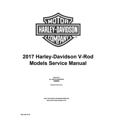 Unlock the full potential of your 2017 Harley-Davidson V-Rod, V-Rod Muscle, and Night Rod Special with the comprehensive Service Manual (94000385) in PDF format. This essential guide provides detailed maintenance procedures, troubleshooting tips, and specifications to keep your motorcycle running smoothly. Whether you're a seasoned mechanic or a DIY enthusiast, this manual is your go-to resource for ensuring optimal performance and longevity of your beloved ride. Download now and take the first step towards