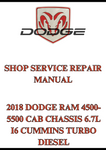 2018 DODGE RAM 4500-5500 CAB CHASSIS 6.7L I6 CUMMINS TURBO DIESEL SHOP SERVICE REPAIR MANUAL - PDF