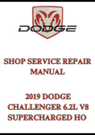 2019 DODGE CHALLENGER 6.2L V8 SUPERCHARGED HO SHOP SERVICE REPAIR MANUAL - PDF