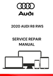 The 2020 Audi R8 RWS (Rear Wheel Series) Service Repair Manual is a comprehensive guide provided by Audi to help mechanics and technicians diagnose and repair problems with the 2020 Audi R8 RWS model.