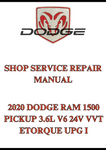 2020 DODGE RAM 1500 PICKUP 3.6L V6 24V VVT ETORQUE UPG I SHOP SERVICE REPAIR MANUAL - PDF