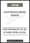 DISCOVER THE ULTIMATE RESOURCE FOR MAINTAINING YOUR 2020 JEEP WRANGLER 2.2L NS I4 TURBO DIESEL WITH OUR COMPREHENSIVE SHOP SERVICE REPAIR MANUAL. THIS ESSENTIAL GUIDE IS DESIGNED TO PROVIDE YOU WITH DETAILED INSTRUCTIONS AND INSIGHTS, ENSURING THAT YOU CAN TACKLE ANY REPAIR OR SERVICE TASK WITH CONFIDENCE.&nbsp;