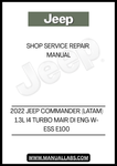 DISCOVER THE ULTIMATE RESOURCE FOR MAINTAINING YOUR 2022 JEEP COMMANDER (LATAM) WITH THE COMPREHENSIVE SHOP SERVICE REPAIR MANUAL. THIS ESSENTIAL GUIDE IS DESIGNED SPECIFICALLY FOR THE 1.3L I4 TURBO MAIR DI ENGINE, ENSURING YOU HAVE ALL THE INFORMATION NEEDED TO KEEP YOUR VEHICLE RUNNING SMOOTHLY.