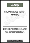 DOWNLOAD INFORMATION : YOU WILL RECIVE DOWNLOAD LINK TO YOUR EMAIL AFTER PURCHASE.UNLOCK THE FULL POTENTIAL OF YOUR 2022 JEEP RENEGADE WITH OUR COMPREHENSIVE SHOP SERVICE REPAIR MANUAL. THIS PDF GUIDE IS SPECIFICALLY DESIGNED FOR THE BRAZILIAN MODEL FEATURING THE ROBUST 2.0L I4 TURBO DIESEL ENGINE, ENSURING YOU HAVE THE MOST RELEVANT AND DETAILED INFORMATION AT YOUR FINGERTIPS.