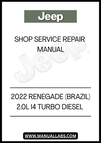 DOWNLOAD INFORMATION : YOU WILL RECIVE DOWNLOAD LINK TO YOUR EMAIL AFTER PURCHASE.UNLOCK THE FULL POTENTIAL OF YOUR 2022 JEEP RENEGADE WITH OUR COMPREHENSIVE SHOP SERVICE REPAIR MANUAL. THIS PDF GUIDE IS SPECIFICALLY DESIGNED FOR THE BRAZILIAN MODEL FEATURING THE ROBUST 2.0L I4 TURBO DIESEL ENGINE, ENSURING YOU HAVE THE MOST RELEVANT AND DETAILED INFORMATION AT YOUR FINGERTIPS.