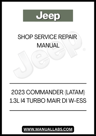 UNLOCK THE FULL POTENTIAL OF YOUR 2023 JEEP COMMANDER WITH OUR COMPREHENSIVE SHOP SERVICE REPAIR MANUAL. THIS PDF GUIDE IS SPECIFICALLY DESIGNED FOR THE 1.3L I4 TURBO MAIR DI W-ESS MODEL, PROVIDING YOU WITH DETAILED INSIGHTS AND STEP-BY-STEP INSTRUCTIONS TO TACKLE ANY MAINTENANCE OR REPAIR TASK WITH CONFIDENCE.