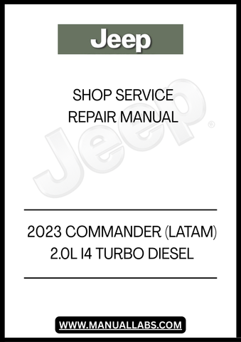 UNLOCK THE FULL POTENTIAL OF YOUR 2023 JEEP COMMANDER WITH THE COMPREHENSIVE SHOP SERVICE REPAIR MANUAL. THIS ESSENTIAL GUIDE IS DESIGNED SPECIFICALLY FOR THE 2.0L I4 TURBO DIESEL MODEL, PROVIDING YOU WITH DETAILED INSTRUCTIONS AND INSIGHTS TO KEEP YOUR VEHICLE RUNNING SMOOTHLY. WHETHER YOU'RE A SEASONED MECHANIC OR A DIY ENTHUSIAST, THIS MANUAL IS YOUR GO-TO RESOURCE FOR MAINTENANCE AND REPAIRS.
