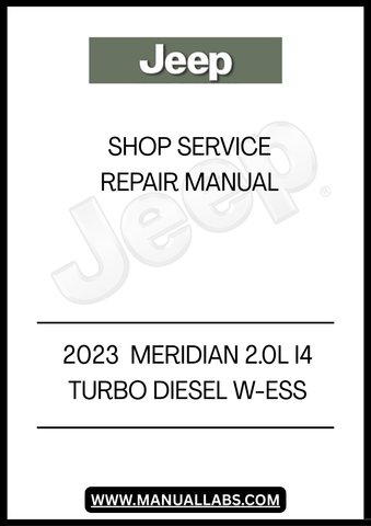 UNLOCK THE FULL POTENTIAL OF YOUR 2023 JEEP MERIDIAN WITH THE COMPREHENSIVE 2.0L I4 TURBO DIESEL W-ESS SHOP SERVICE REPAIR MANUAL. THIS ESSENTIAL GUIDE IS DESIGNED FOR BOTH SEASONED MECHANICS AND DIY ENTHUSIASTS, PROVIDING DETAILED INSTRUCTIONS AND INSIGHTS TO KEEP YOUR VEHICLE RUNNING SMOOTHLY.