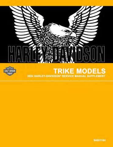 Unlock the full potential of your 2024 Harley-Davidson Trike with the comprehensive Supplement Service Manual (94001164) in PDF format. This essential guide provides detailed instructions, diagrams, and troubleshooting tips to ensure your trike runs smoothly and efficiently. Whether you're a seasoned mechanic or a DIY enthusiast, this manual is designed to help you maintain and repair your vehicle with confidence. Don't miss out on the opportunity to enhance your riding experience—download your copy today a
