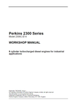 2300 Series - Perkins Models 2306A-E14, 2306C-E14 Engines Workshop Service Repair Manual - PDF File Download