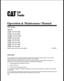 2C5000 CATERPILLAR FORKLIFT OPERATION AND MAINTENANCE MANUAL - PDF FILE 