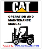 2PD4000 Caterepillar Forklift Operation And Maintenance Manual - PDF File Download