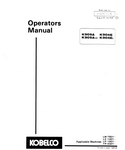 KOBELCO HYDRAULIC EXCAVATOR K904E K904ELC K905A K905ALC OPERATOR MANUAL