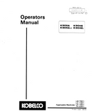 KOBELCO HYDRAULIC EXCAVATOR K904E K904ELC K905A K905ALC OPERATOR MANUAL