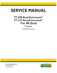 NEW HOLLAND AUTOCOMMAND SIDEWINDER II T7.290 AND T7.315 TIER 4B FINAL TRACTOR SERVICE MANUAL - PDF