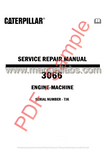 3066 ENGINE CATERPILLAR SERVICE REPAIR MANUAL 7JK - PDF