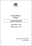 3116 (CAT) CATERPILLAR ENGINE-MACHINE SERVICE REPAIR MANUAL 2WG - DOWNLOAD PDF