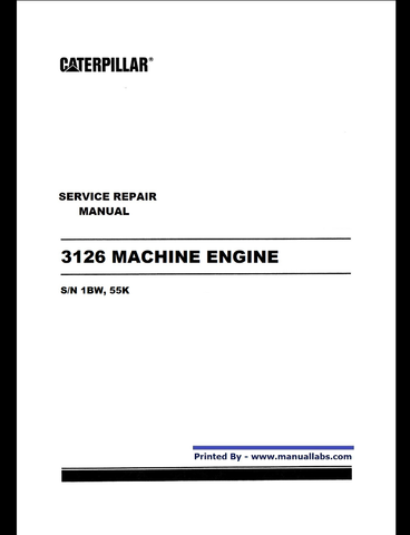 3126 (CAT) CATERPILLAR ENGINE-MACHINE SERVICE REPAIR MANUAL 55K - PDF FILE DOWNLOAD