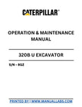 OPERATION & MAINTENANCE MANUAL - (CAT) CATERPILLAR 320B U EXCAVATOR 8GZ PDF DOWNLOAD