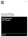 B15, B16, B18 Caterepillar Forklift Parts Manual (86L171-Up, 88l171-Up) - PDF File Download