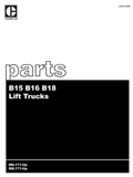 B15, B16, B18 Caterepillar Forklift Parts Manual (86L171-Up, 88l171-Up) - PDF File Download