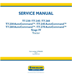 NEW HOLLAND T7.230, T7.245, T7.260, T7.230, T7.245, T7.260 AND T7.270 STAGE IV TRACTOR SERVICE MANUAL - PDF