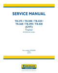 NEW HOLLAND T8.275, T8.300, T8.330, T8.360, T8.390 AND T8.420 TRACTOR SERVICE MANUAL - PDF