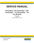 NEW HOLLAND POWERSTAR 90, POWERSTAR 100, POWERSTAR 110, POWERSTAR 120 TRACTOR SERVICE MANUAL - PDF