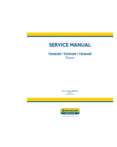 NEW HOLLAND TD4020F, TD4030F AND TD4040F TRACTOR SERVICE MANUAL - PDF