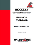5003ZT - Mustang Compact Excavator Service Repair Manual 918178 PDF Download