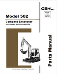 502 - Gehl Compact Excavator Parts Manual PDF Download (918040)