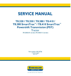 NEW HOLLAND T8.320, T8.350, T8.380, T8.410, T8.380 AND T8.410 TIER 4B TRACTOR SERVICE MANUAL - PDF