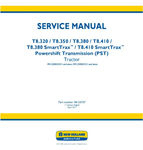NEW HOLLAND T8.320, T8.350, T8.380, T8.410, T8.380 AND T8.410 TIER 2 TRACTOR SERVICE MANUAL - PDF