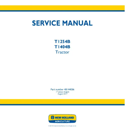 NEW HOLLAND T6050, T6050 PLUS, T6070 AND T6070 PLUS TRACTOR SERVICE MANUAL - PDF