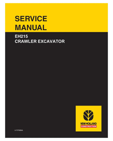 NEW HOLLAND EH215 CRAWLER EXCAVATOR SERVICE MANUAL - PDF