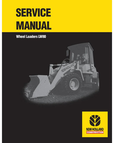 NEW HOLLAND LW80 WHEELED LOADER SERVICE MANUAL - PDF FILE