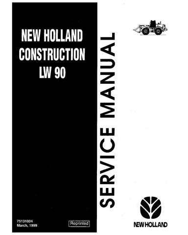 NEW HOLLAND LW90 WHEELED LOADER SERVICE MANUAL - PDF FILE
